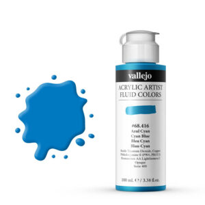 68.416 VALLEJO ACRYLIC ARTIST FLUID CYAN BLUE 100ml