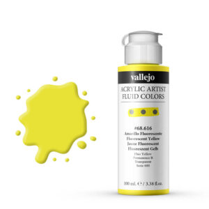 68.616 VALLEJO ACRYLIC ARTIST FLUID FLUORESCENT YELLOW 100ml