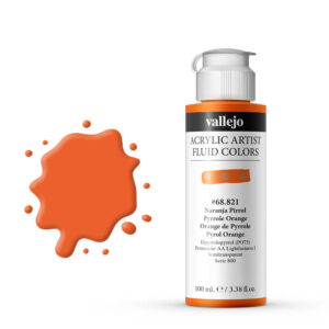 68.821 VALLEJO ACRYLIC ARTIST FLUID PYRROLE ORANGE 100ml