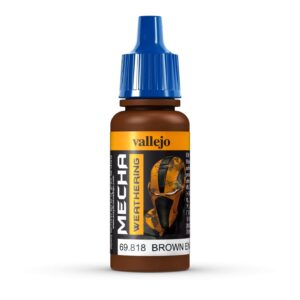 69.818 Vallejo Mecha Weathering Brown Engine Soot Matt 17ml