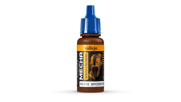 69.818 Vallejo Mecha Weathering Brown Engine Soot Matt 17ml