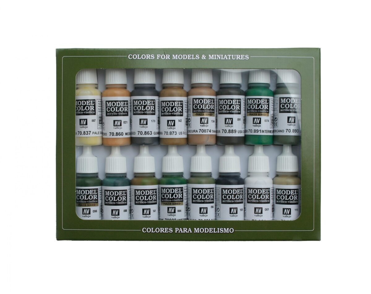70109 VALLEJO MODEL COLOR SET- ALLIED FORCES WWII 16pcs set