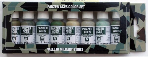 70126 VALLEJO PANZER ACES SET- No. 3 - CREW UNIFORMS 8pcs set