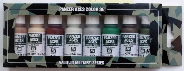 70129 VALLEJO PANZER ACES SET- No. 6  - SKIN, CAMOUFLAGE 8pcs set