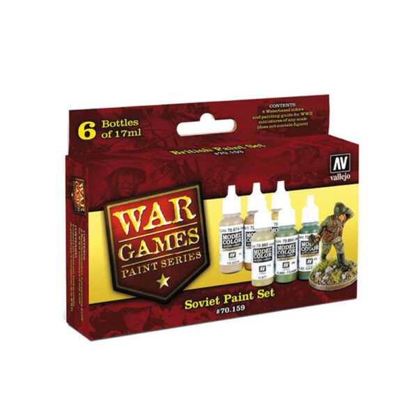 70159 VALLEJO WWII WARGAMES SET- SOVIET 6x17ML