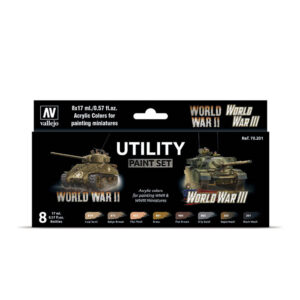 70.201 VALLEJO MODEL COLOR SET- UTILITY PAINTS 17ml 8pcs set