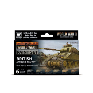 70.204 VALLEJO MODEL COLOR SET- BRITISH ARMOUR and INFANTRY 17ml 6pcs set