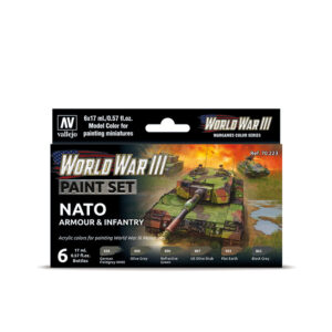 70.223 VALLEJO MODEL COLOR SET- NATO ARMOUR and INFANTRY 17ml 6pcs set