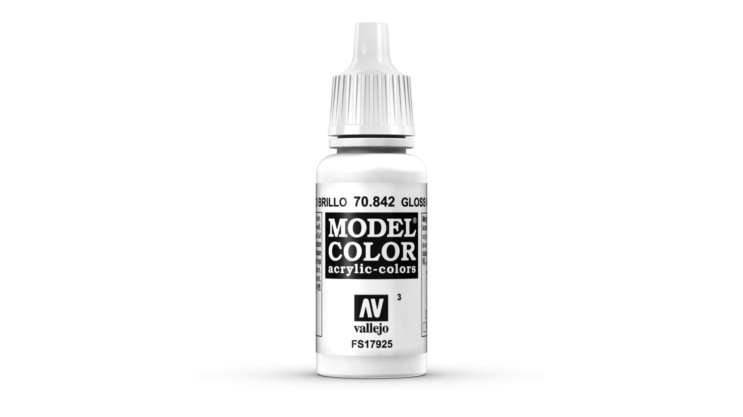 70.842 VALLEJO MODEL COLOR GLOSS WHITE 17ml