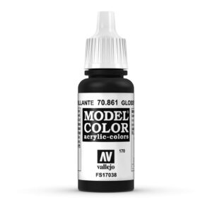 70.861 VALLEJO MODEL COLOR GLOSSY BLACK 17ml