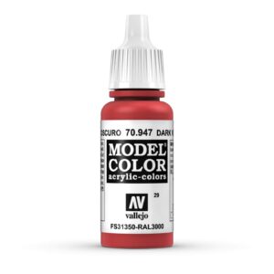 70.947 VALLEJO MODEL COLOR DARK VERMILLION 17ml