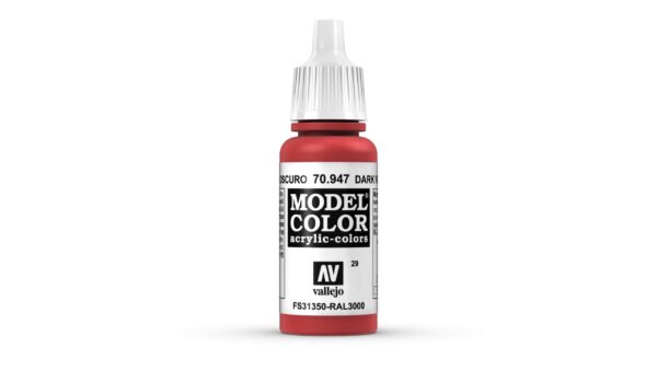 70.947 VALLEJO MODEL COLOR DARK VERMILLION 17ml