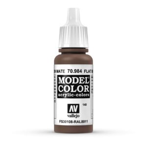 70.984 VALLEJO MODEL COLOR FLAT BROWN 17ml