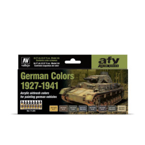 71.205 VALLEJO MODEL AIR-AFV SET- GERMAN WWII COLORS 1927-1941 17ml 8pcs set
