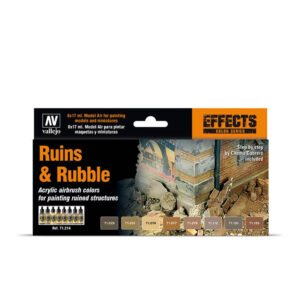 71.214 VALLEJO MODEL AIR RUINS and RUBBLE 17ml 8pcs set