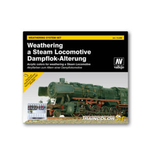 73099 VALLEJO TRAIN COLOR SET- TRAIN WEATHERING 9pcs set plus 2 brushes