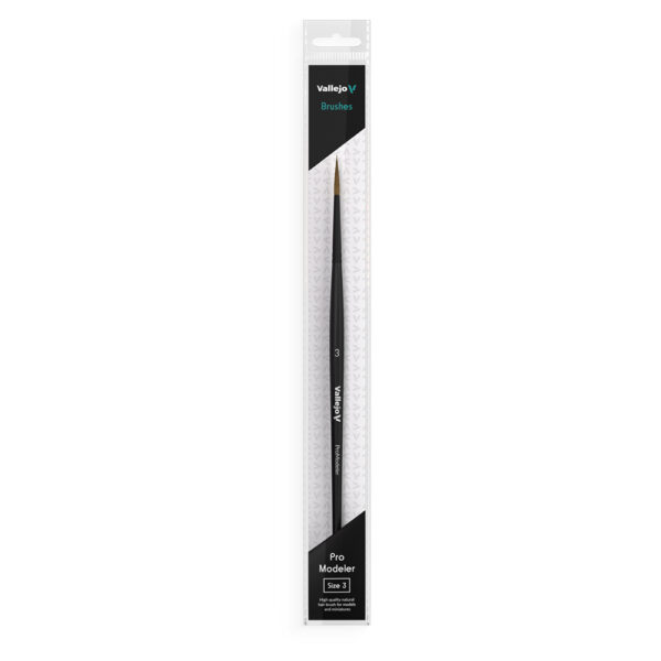 B01003 VALLEJO Natural Hair Round Brush No. 3