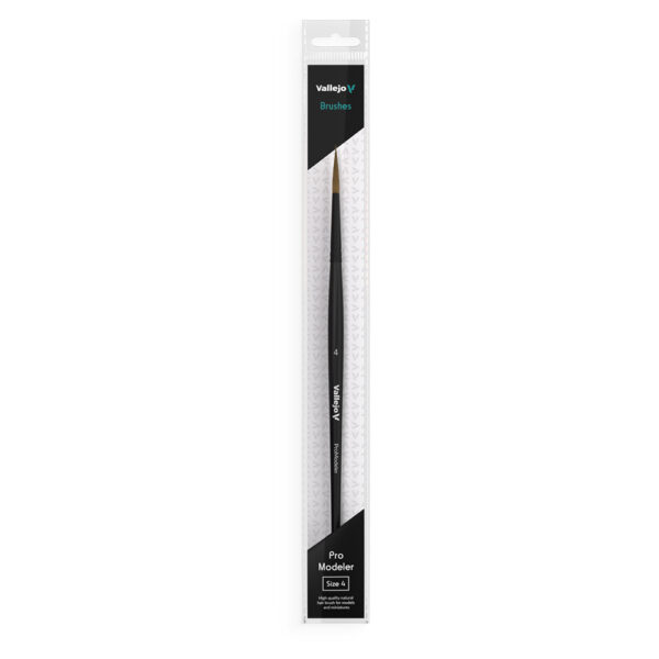 B01004 VALLEJO Natural Hair Round Brush No. 4