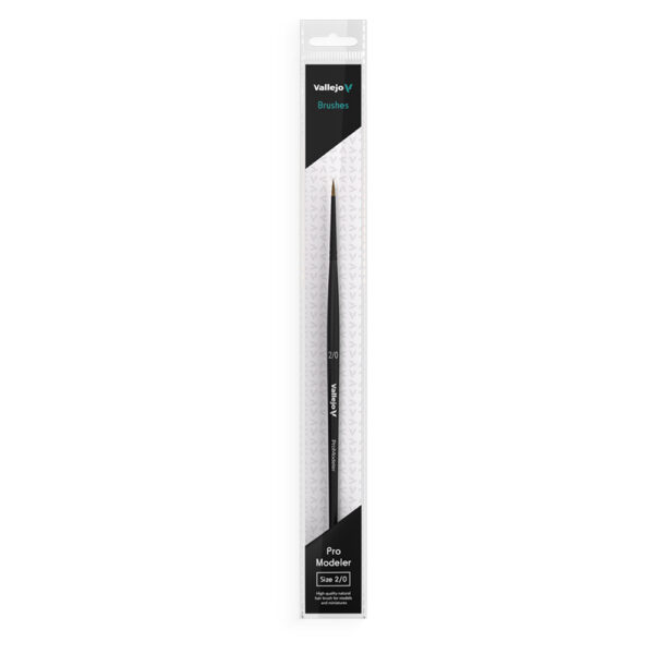 B01020 VALLEJO Natural Hair Round Brush No. 2by0