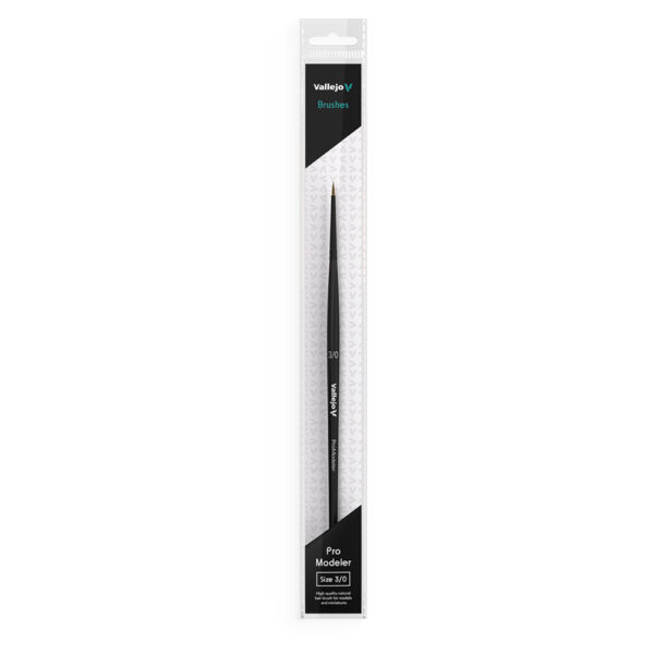 B01030 VALLEJO Natural Hair Round Brush No. 3by0