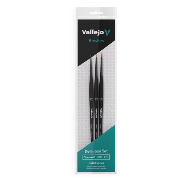 B02990 VALLEJO Definition Set - Synthetic fibers Sizes 4by0, 3by0 and 2by0