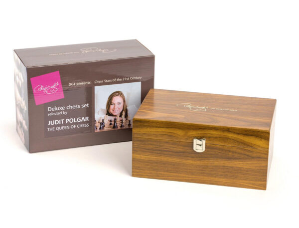 10725 DGT JUDIT POLGAR DELUXE CHESS PIECES IN WOODEN BOX