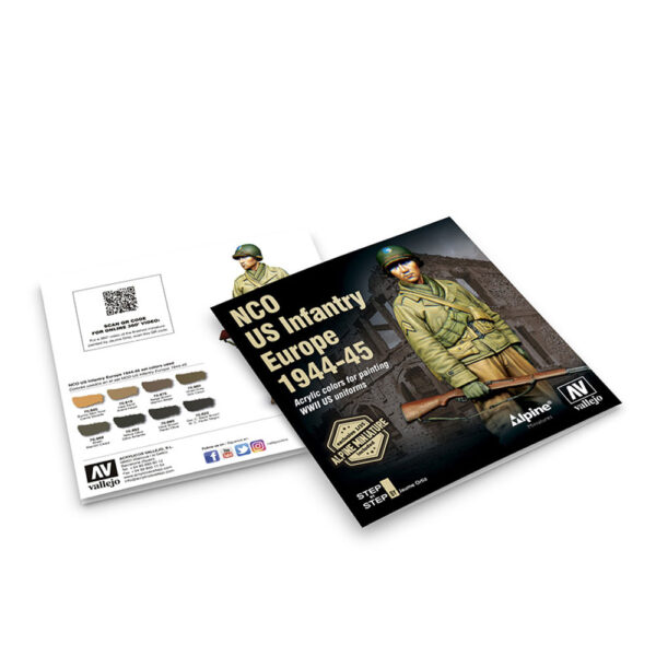 70.244 MODEL COLOR SET- ALPINE NCO U.S. INFANTRY EUROPE 1944-45 17ml 8pcs Set - Image 3
