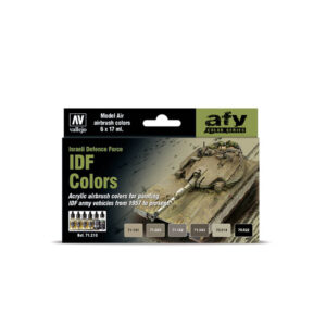 71.210 VALLEJO MODEL AIR AFV SET- IDF COLORS 17ml 6pcs set