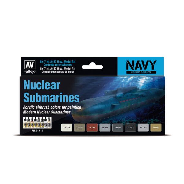 71.611 VALLEJO-MODEL AIR NUCLEAR SUBMARINES 17ml 8pcs set