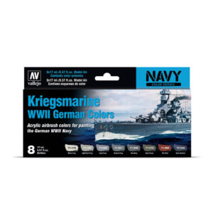 71.615 VALLEJO-MODEL AIR KRIEGSMARINE WWII GERMAN COLORS 17ml 8pcs set