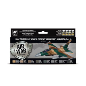 71.616 VALLEJO-MODEL AIR-AW SET- USAF COLORS AGRESSOR SQUADRON PART I 17ml 8pcs set