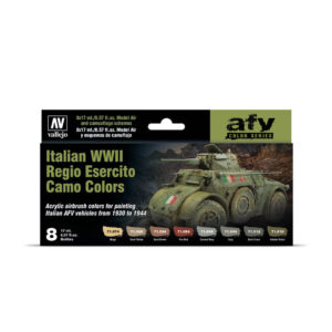 71.645 VALLEJO-MODEL AIR AFV SET- ITALIAN WWII REGIO ESERCITO CAMO COLORS 8pcs set