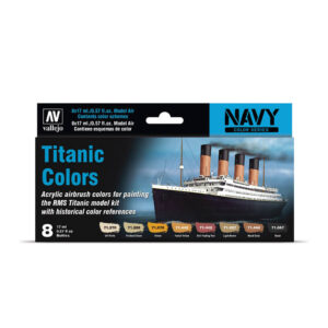 71.646 VALLEJO-MODEL AIR TITANIC COLORS 17ml 8pcs set