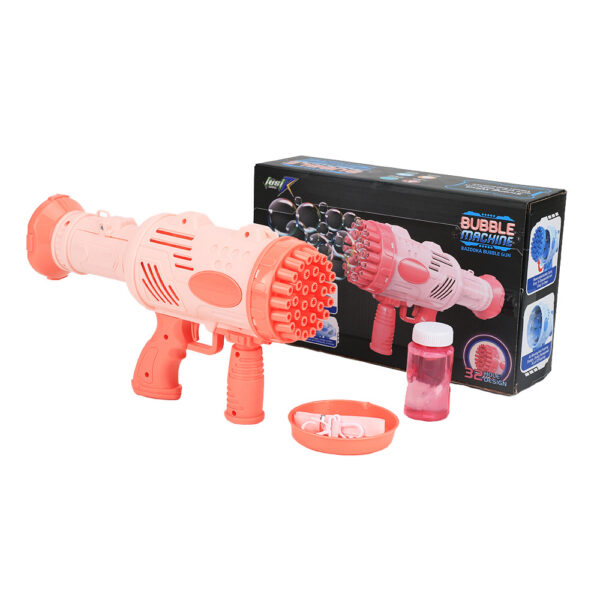 32 HOLES BUBBLE GUN TOYS PINK - Image 2