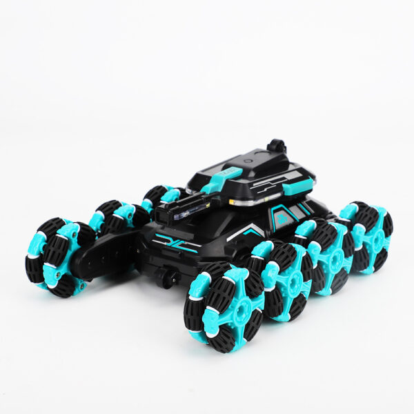 JustBG 8 Wheels Swing Arm Roll RC Car BlackGreen - Image 3