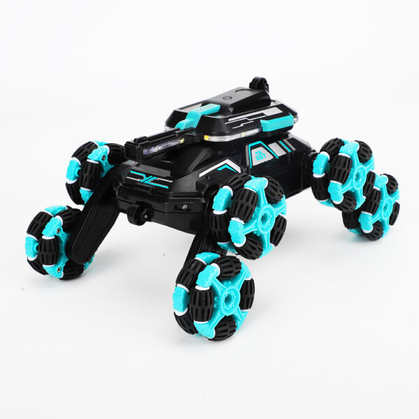 JustBG 8 Wheels Swing Arm Roll RC Car BlackGreen - Image 4
