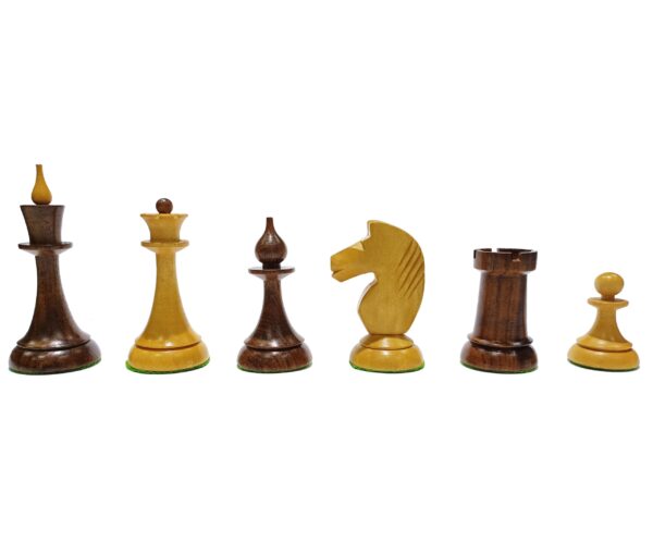 JustBG Queens Gambit Chess Pieces - Brown