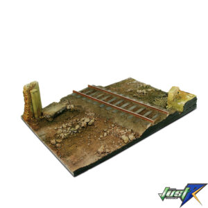 SC104 VALLEJO SCENICS 31x21 COUNTRY ROAD CROSS WITH RAILWAY SECTION 31x21