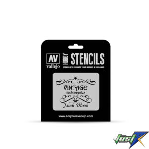 ST-LET005 VALLEJO STENCIL VINTAGE MOTORCYCLES SIGN