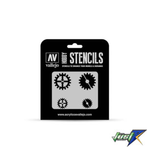 ST-SF001 VALLEJO STENCIL GEAR MARKS