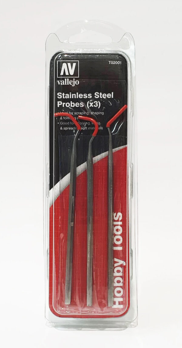 T02001 VALLEJO STAINLESS STEEL PROBES 3pcs set