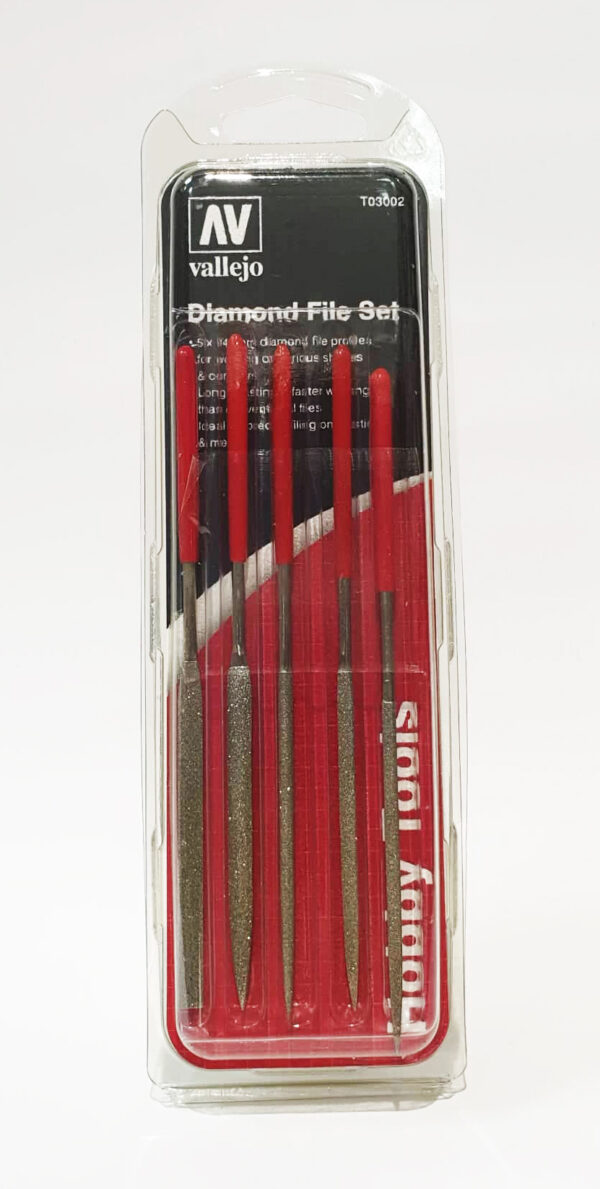 T03002 VALLEJO DIAMOND FILE SET 5pcs set