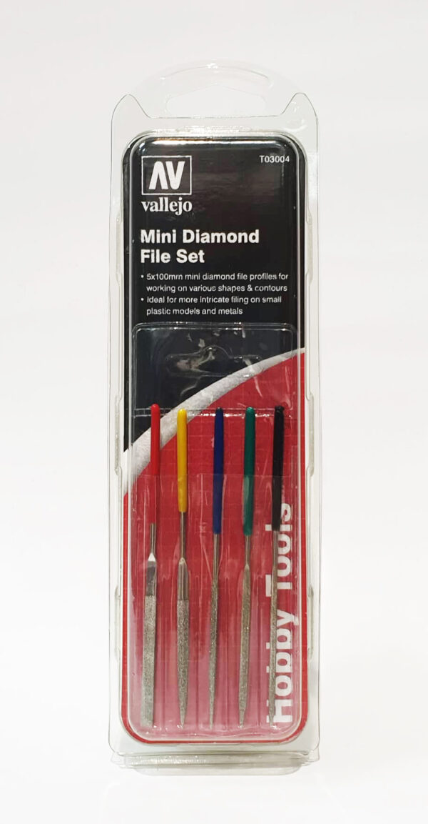 T03004 VALLEJO MINI DIAMOND FILE SET 5pcs set