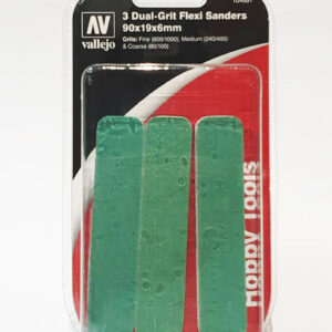 T04001 VALLEJO DUAL-GRIT FLEXI SANDERS 90x19x6mm 3pcs set