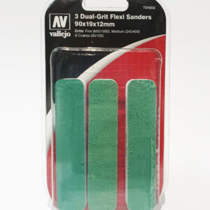 T04002 VALLEJO DUAL-GRIT FLEXI SANDERS 90x19x12mm 3pcs set