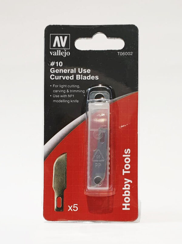 T06002 VALLEJO -10 GENERAL USE CURVED BLADES 5pcs set