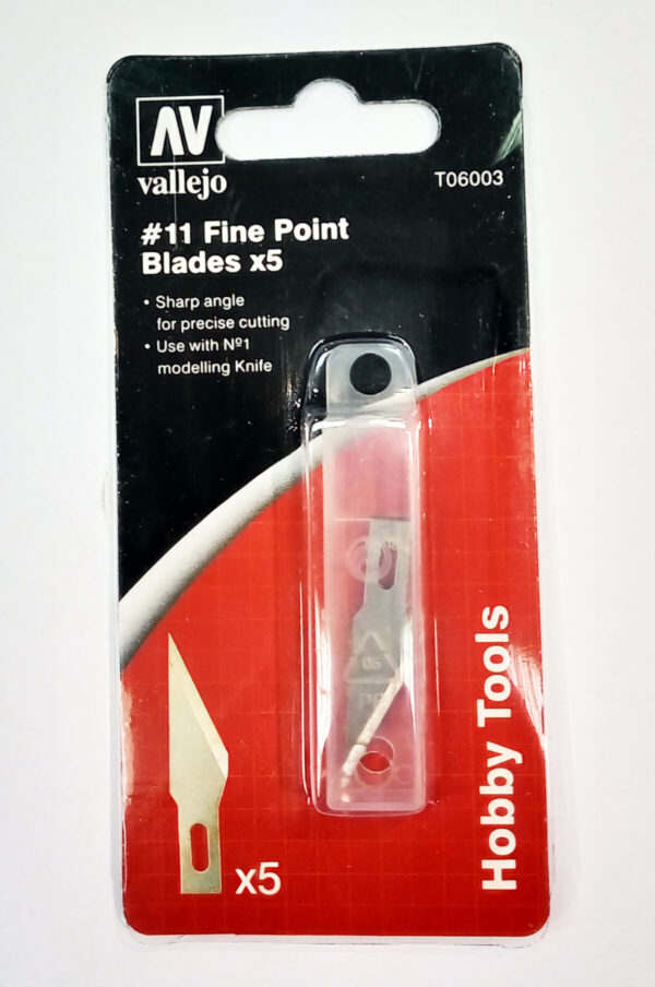 T06003 VALLEJO -11 FINE POINT BLADES 5pcs set
