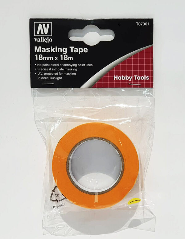 T07001 VALLEJO PRECISION MASKING TAPE 18mmX18m - SINGLE PACK