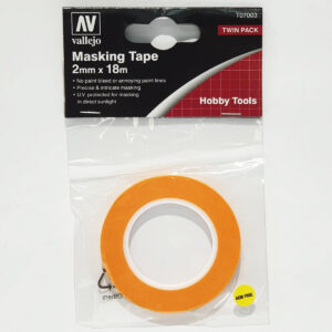 T07003 VALLEJO PRECISION MASKING TAPE 2mmX18m - TWIN PACK