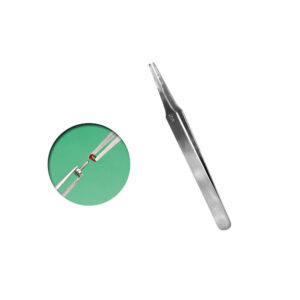 T12007 VALLEJO 120mm FLAT ROUNDED STAINLESS STEEL TWEEZERS